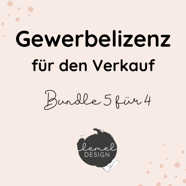 Bundle -  Gewerbelizenz Schnittmuster Zu verkaufen