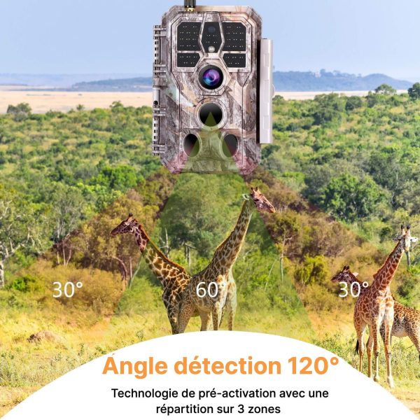 Caméra de Chasse WiFi Bluetooth, 32MP HD 1296P et Vision Nocturne,0.1S Temps de Déclenchement,No Glow LED Infrarouge et IP66 Étanche|A280W Marron Mode – Bild 3