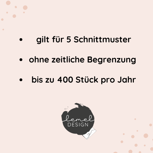 Bundle -  Gewerbelizenz Schnittmuster Zu verkaufen – Bild 2