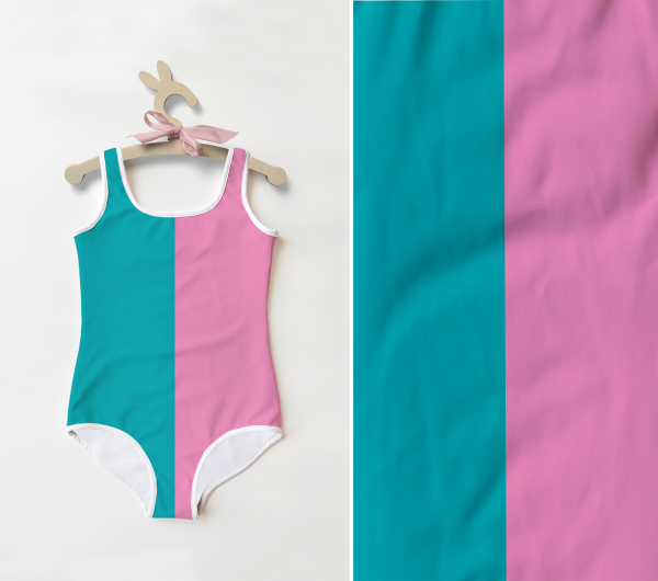 Bade- & Sportlycra 2in1 uni Panell türkis - rosa Mode