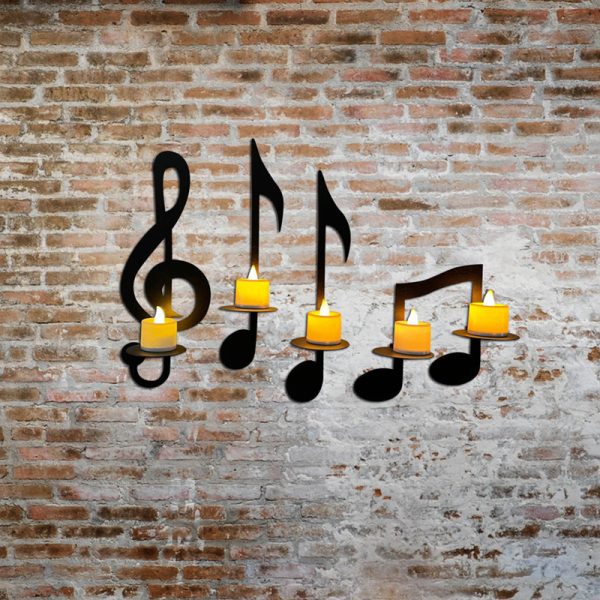 Applique Murale Note de Musique Noire Mode – Bild 3