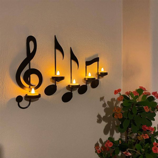 Applique Murale Note de Musique Noire Mode